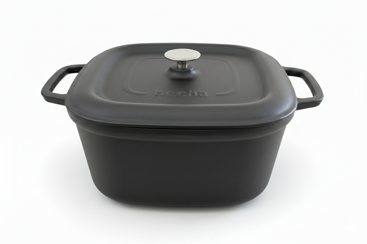 Hecha Ceramic Coated Casserole Pots with Lid 4qt