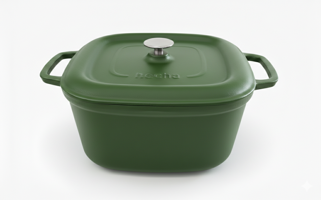 Hecha Ceramic Coated Casserole Pots with Lid 4qt