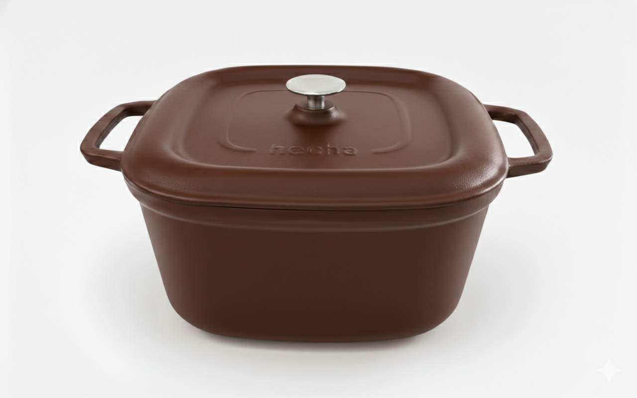 Hecha Ceramic Coated Casserole Pots with Lid 4qt