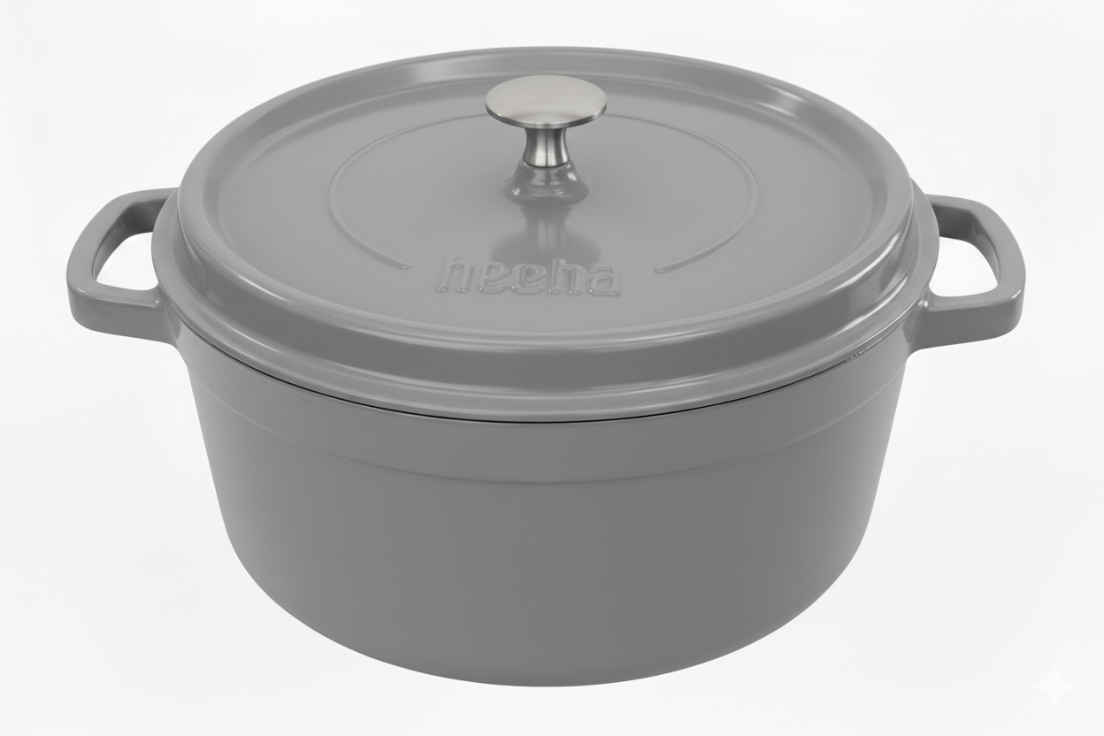 Hecha Enameled Cast Iron Round Dutch Ovens 3qt