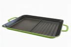 Hecha Enameled Cast Iron Hybrid Griddle Pans
