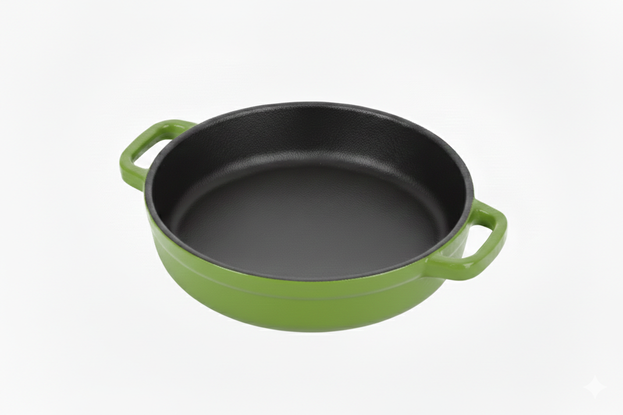 Hecha Enameled Cast Iron Dual Handle Fry (Saute) Pans 8.5"