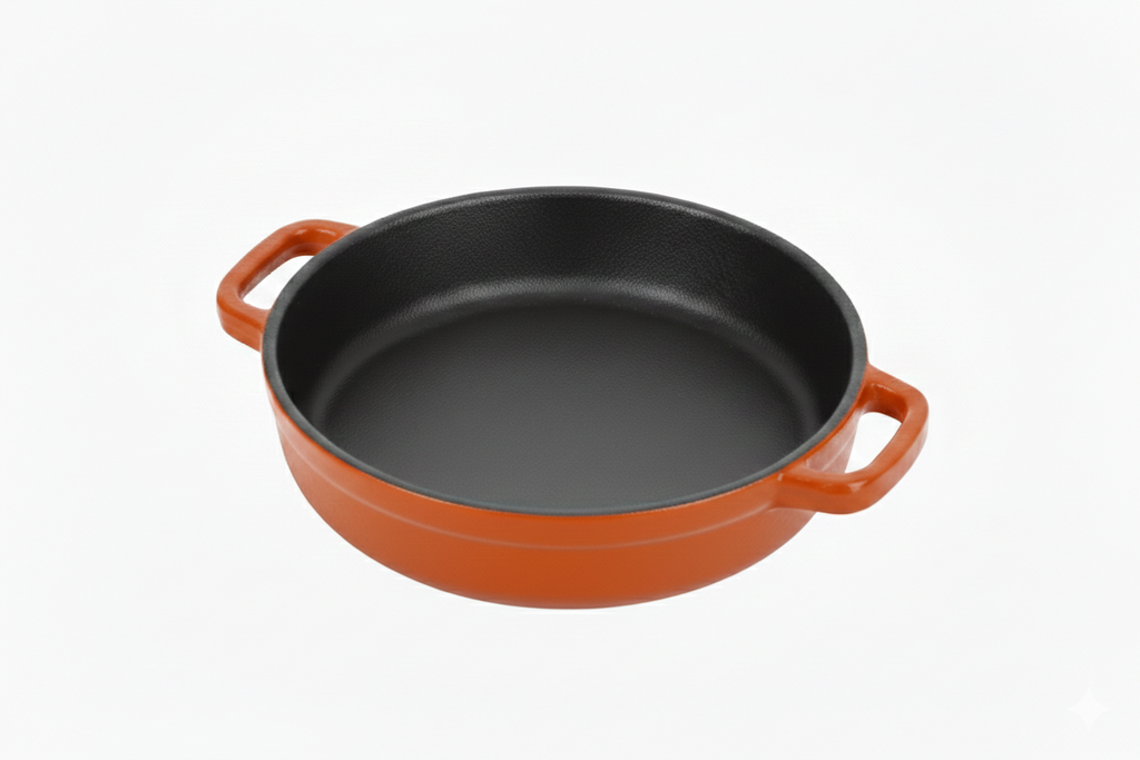 Hecha Enameled Cast Iron Dual Handle Fry (Saute) Pans 6"