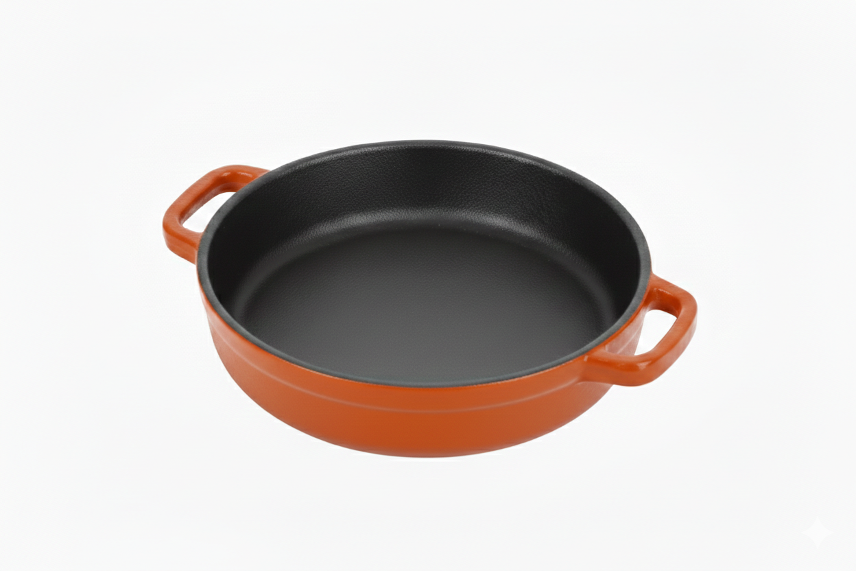Hecha Enameled Cast Iron Dual Handle Fry (Saute) Pans 8.5"