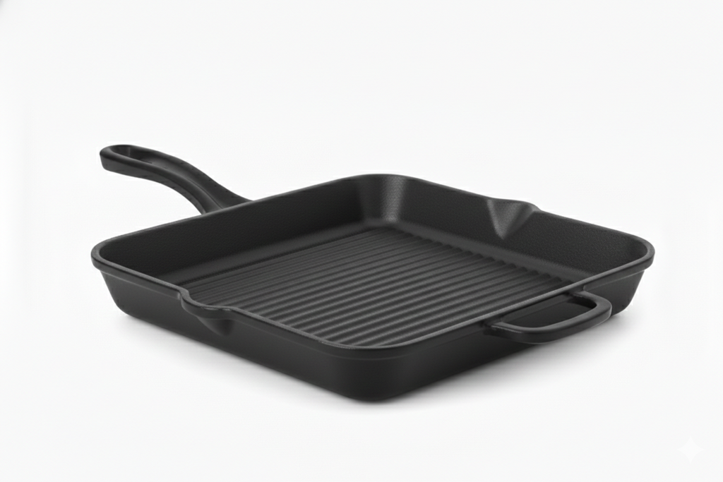 Hecha Enameled Cast Iron Square Grill Pans 11"