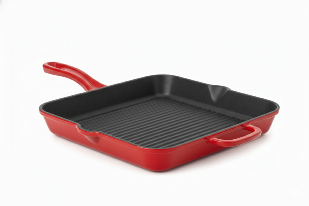 Hecha Enameled Cast Iron Square Grill Pans 9.5"