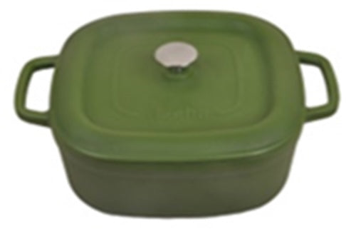 Hecha 4qt Matte Green Ceramic Dutch Oven