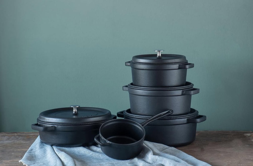 Hecha Enameled Cast Iron Round Dutch Ovens 3qt