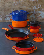 Hecha Enameled Cast Iron Dual Handle Fry (Saute) Pans 6"