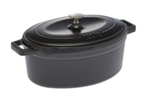 Hecha Matte Black Oval Dutch Oven
