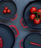 Hecha Enameled Cast Iron Round Grill Pans 11"