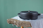 Hecha Enameled Cast Iron Round Shallow Dutch Ovens
