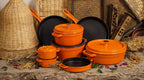 Hecha Enameled Cast Iron Round Shallow Dutch Ovens