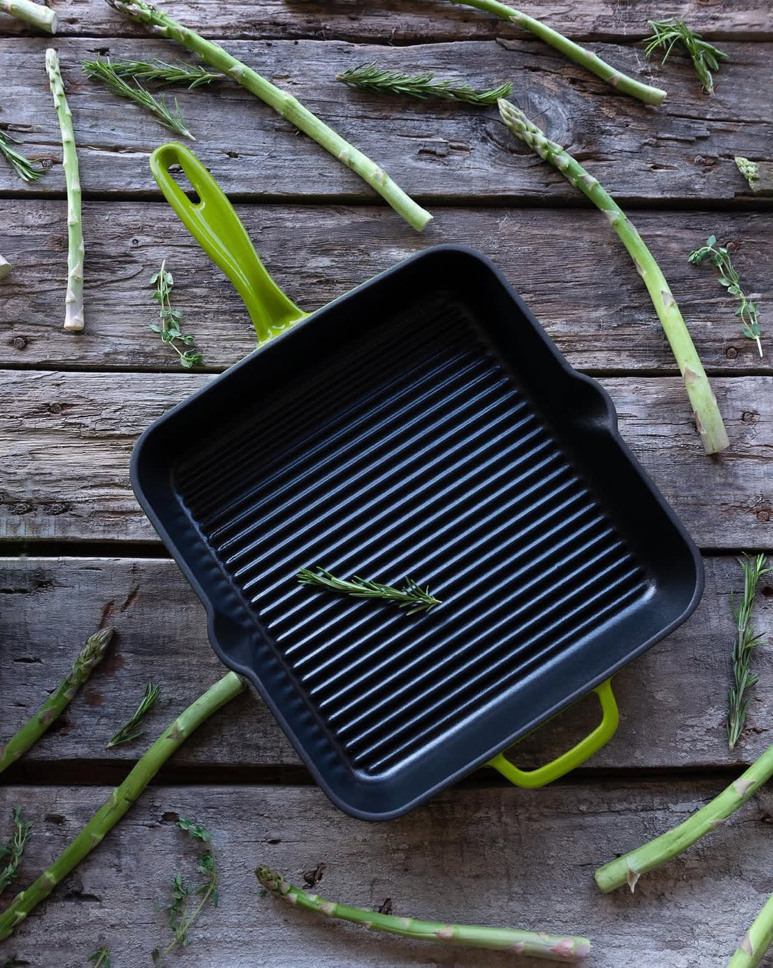 Hecha Enameled Cast Iron Square Grill Pans 11"