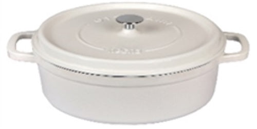 Hecha White Shallow Dutch Oven